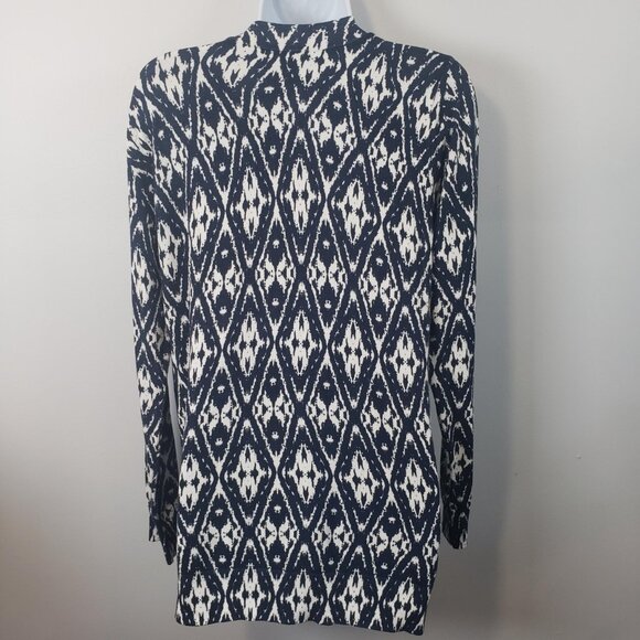 NWT Grace Elements Blue  Boyfriend Cardigan Sweater TBar Closure Size L / A141 - Picture 5 of 7